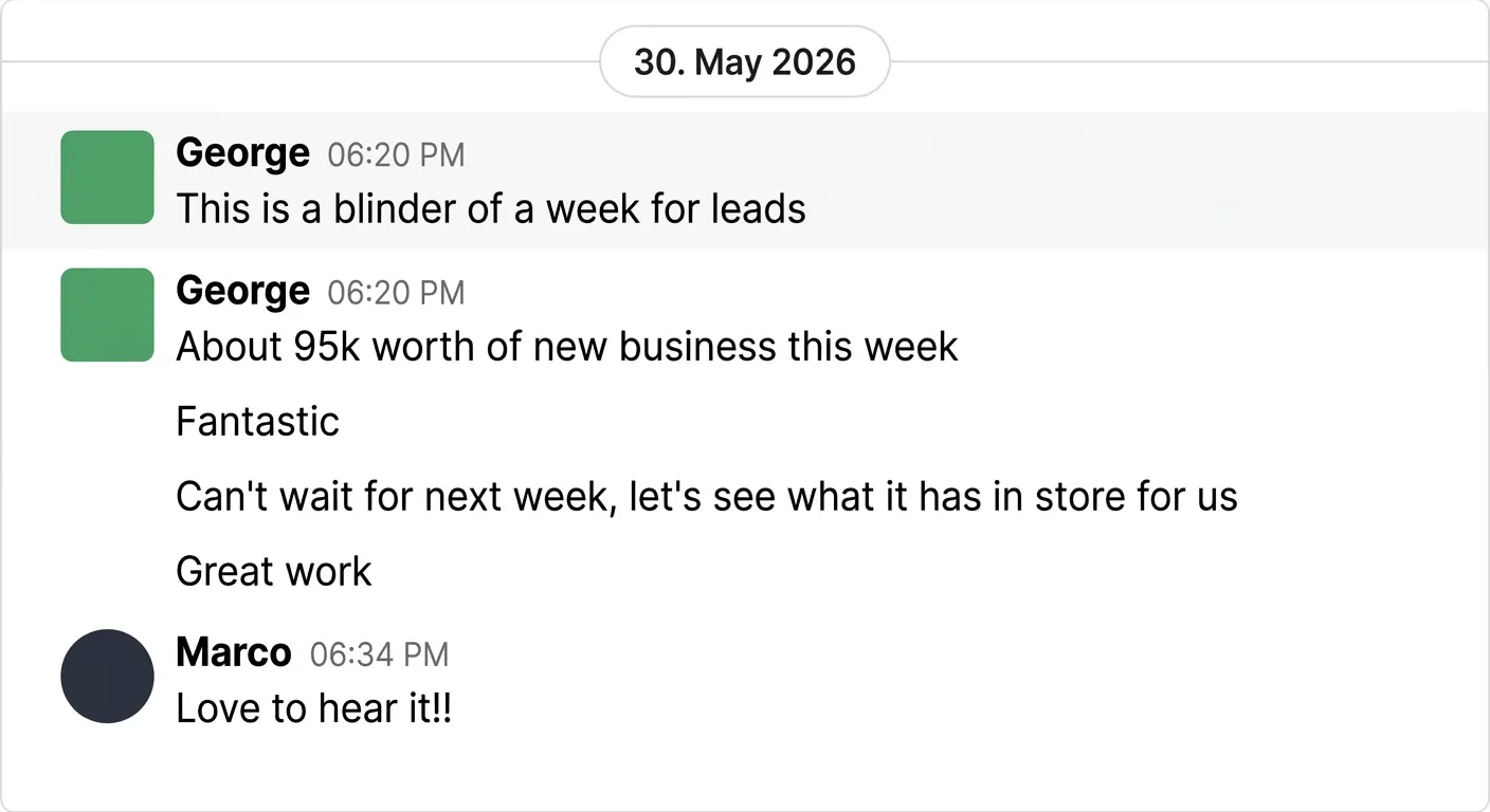 Client celebrating $95K in weekly revenue from DUI leads
